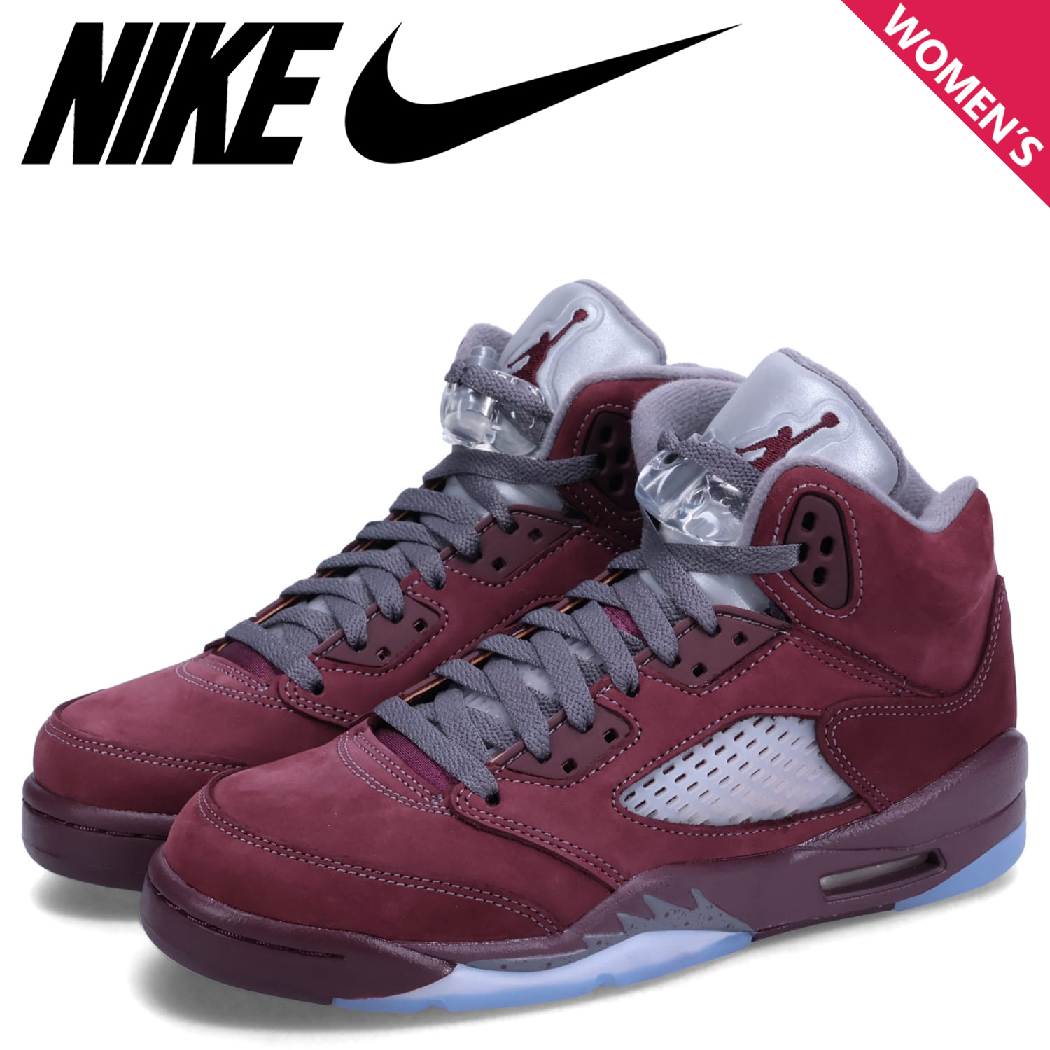 ナイキ NIKE エアジョーダン5 レトロ スニーカー レディース AIR JORDAN 5 RETRO SE GS バーガンディー FN4233-600