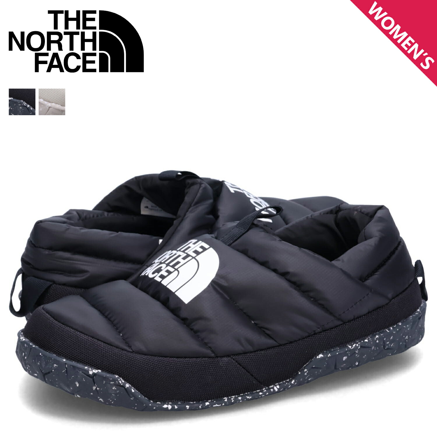 【最大1000円OFFクーポン】 THE NORTH FACE W NUPTSE MULE 6 ノースフェイス サンダル ミュール スリッポン ヌプシ レディース ブラック ホワイト 黒 白 NF0A5G2B|Findoriy
