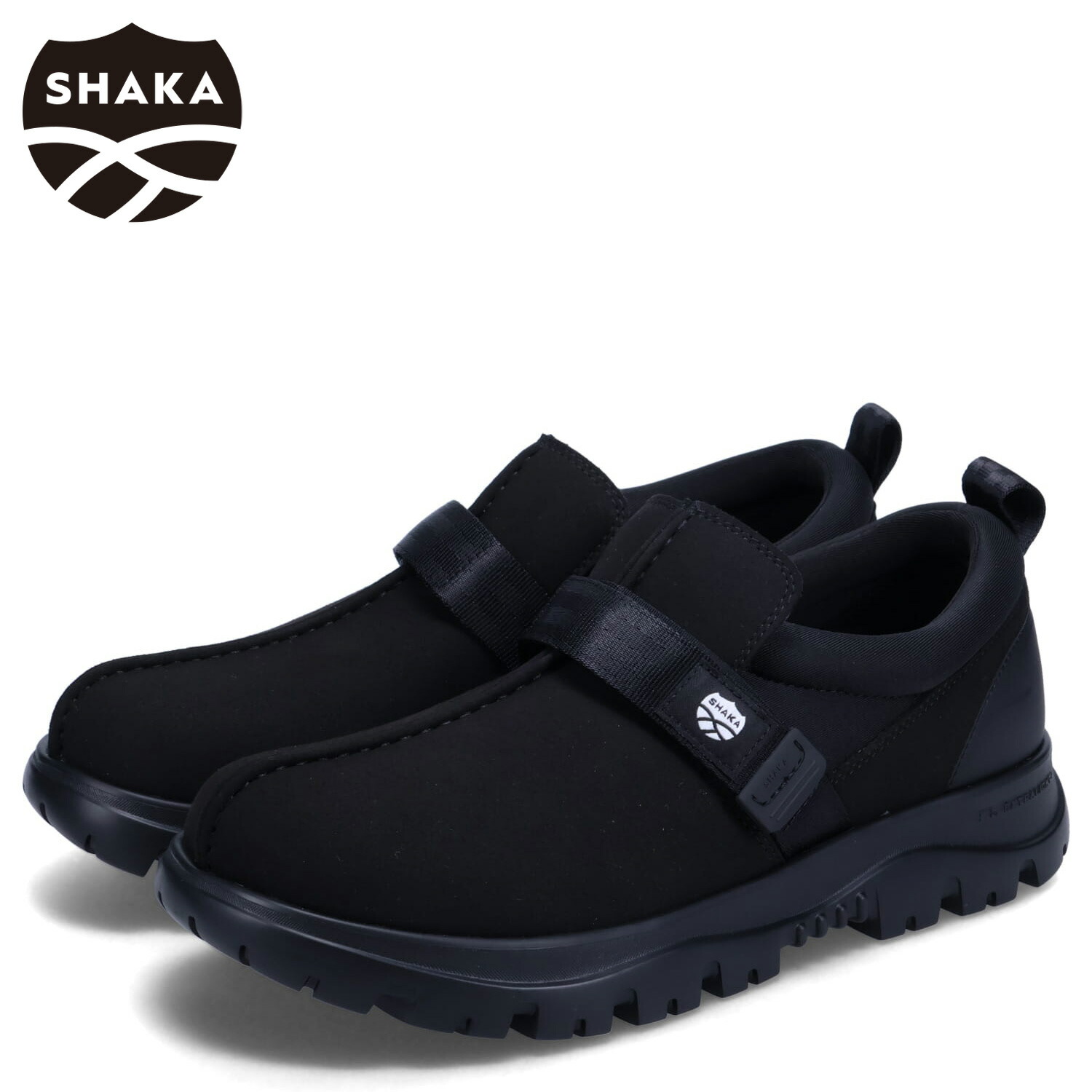 【最大1000円OFFクーポン】 SHAKA TRAIL MOLE MOC EX シャカ モックシューズ スリッポン ルームシューズ スリッパ トレイル モール モック EX メンズ ブラック 黒 SK-255|Findoriy