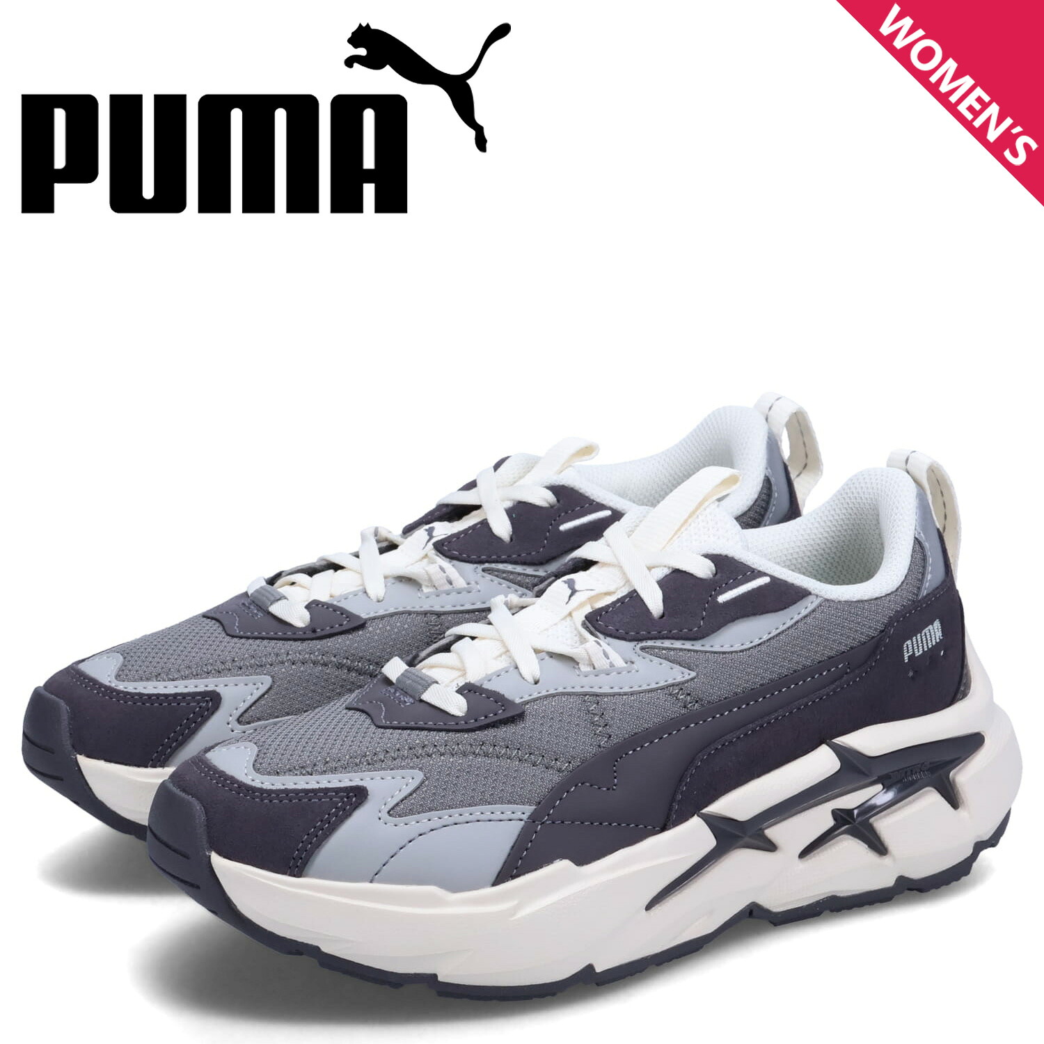 PUMA SPINA NITRO TONAL WNS プーマ スニーカー ウィメンズ スピナ ニトロ トーナル レディース 厚底 グレー 393782-04 母の日