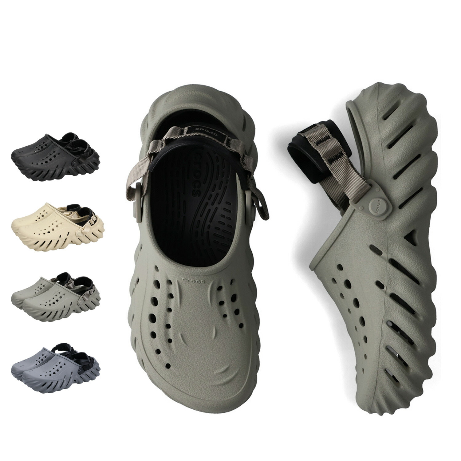 クロックスCROCS ECHO CLOG 207937黒サポ 軽量M9 27.0 s-l400.jpg