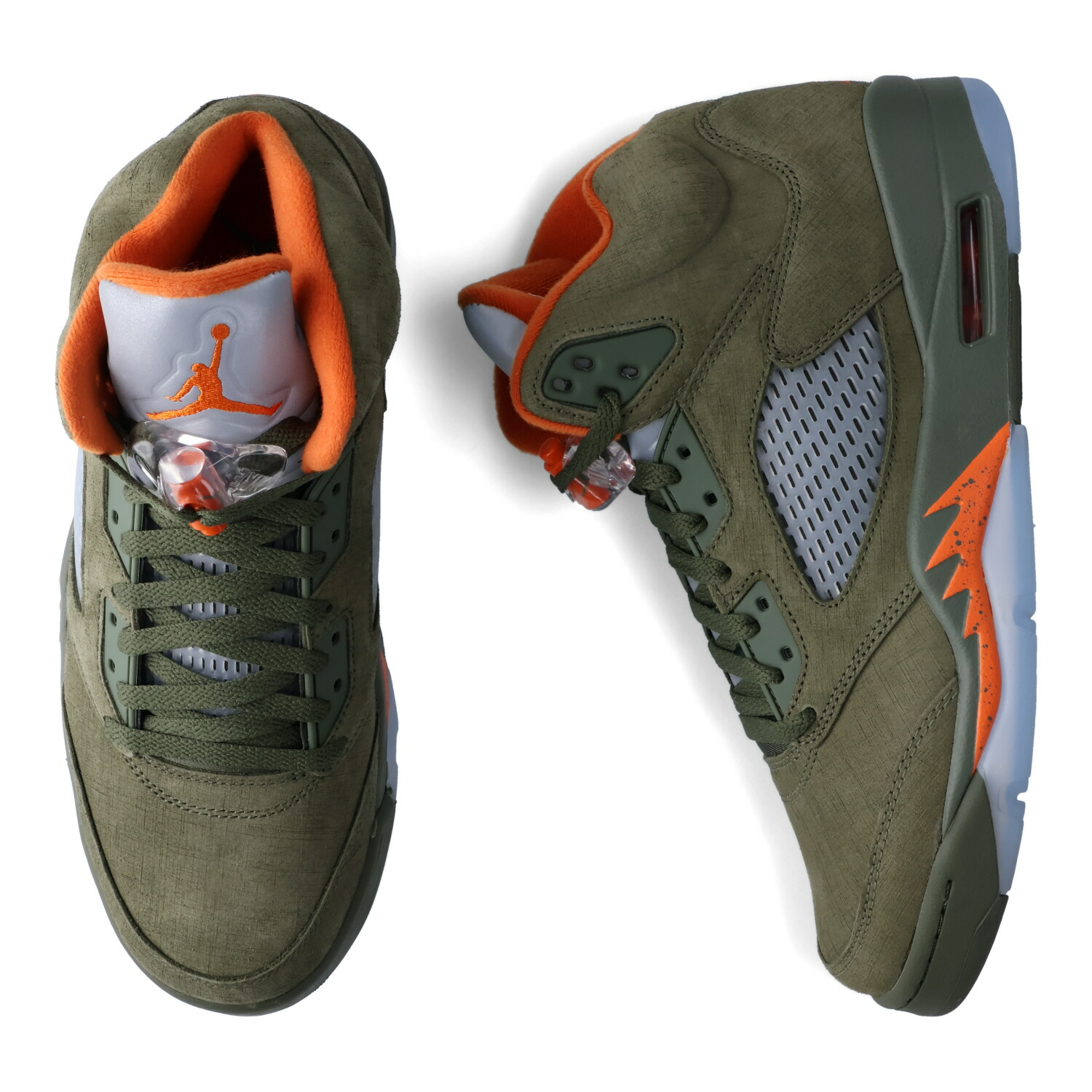 楽天市場】NIKE AIR JORDAN 5 RETRO army olive/solar orange dd0587