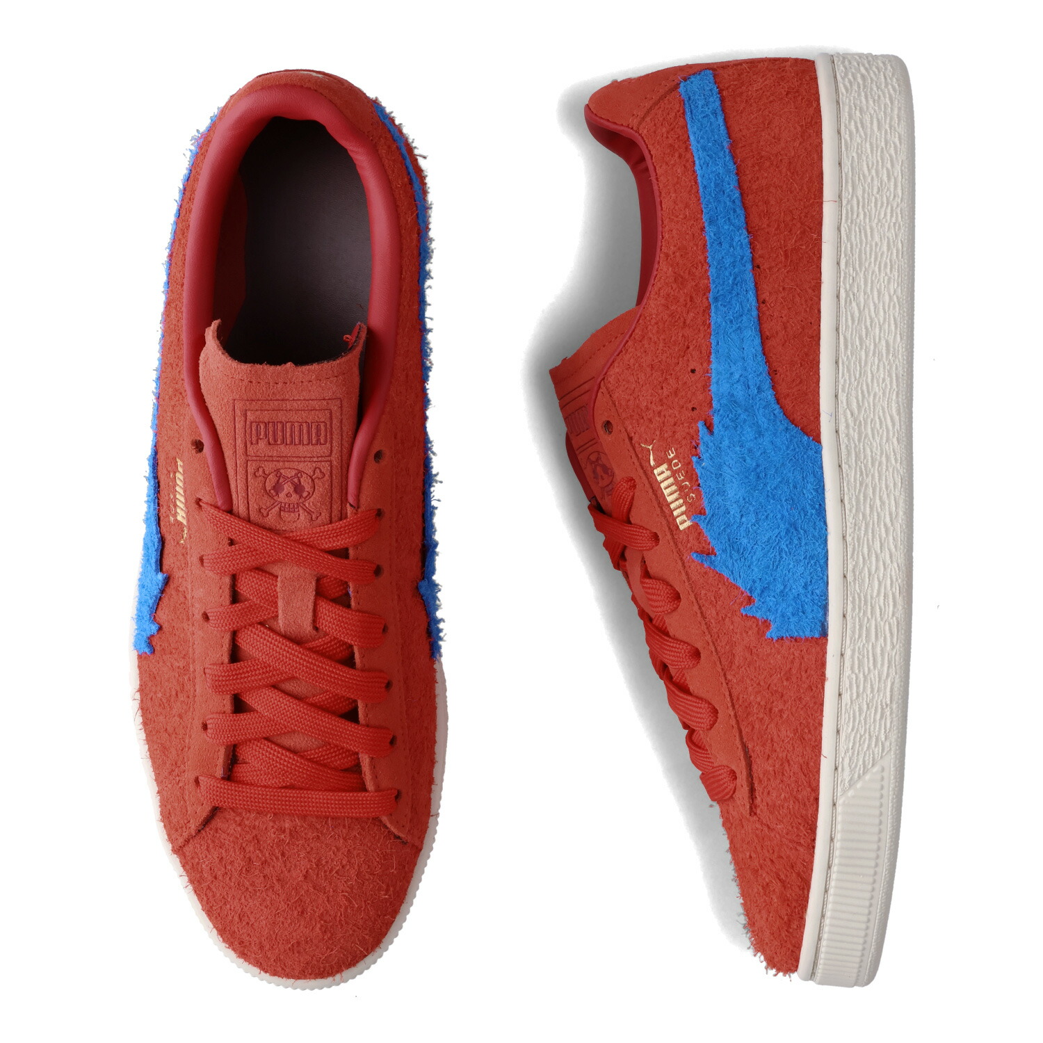 【最大1000円OFFクーポン配布中】 PUMA SUEDE ONE PIECE BUGGY プーマ スウェード ワンピース バギー スニーカー メンズ 千両道化のバギー スエード コラボ レッド 396520-01画像