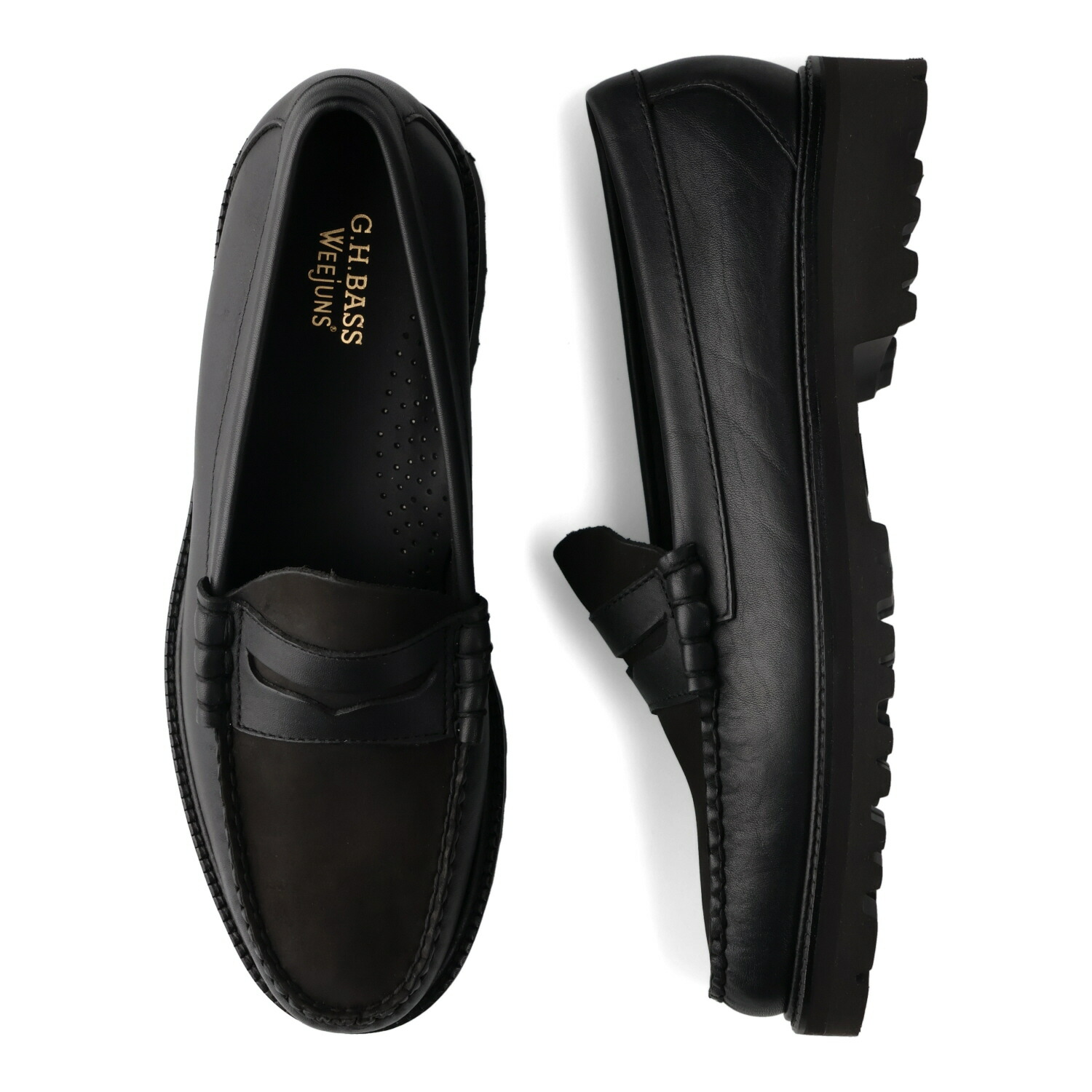 ghbass WEIJUNS 黒 ローファー G.H. Bass & Co. Weejuns Larson ペニーローファー 通販 - FARFETCH