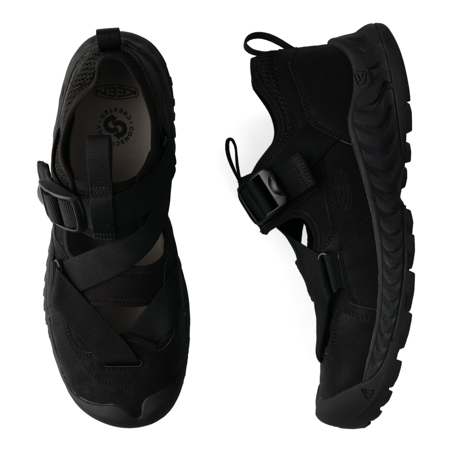 KEEN HOODZERRA キーン サンダル スポーツサンダル オールジェンダー フッドゼラ メンズ レディース 軽量 耐久 防滑 ブラック 黒 1030481