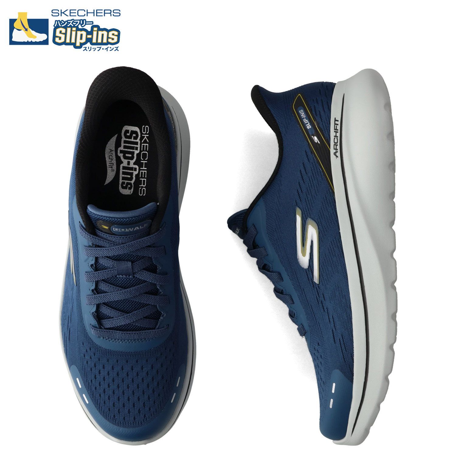 【楽天市場】SKECHERS SLIP-INS GO WALK ARCH FIT N-JOY スケッチャーズ スリップインズ リラックスド ...