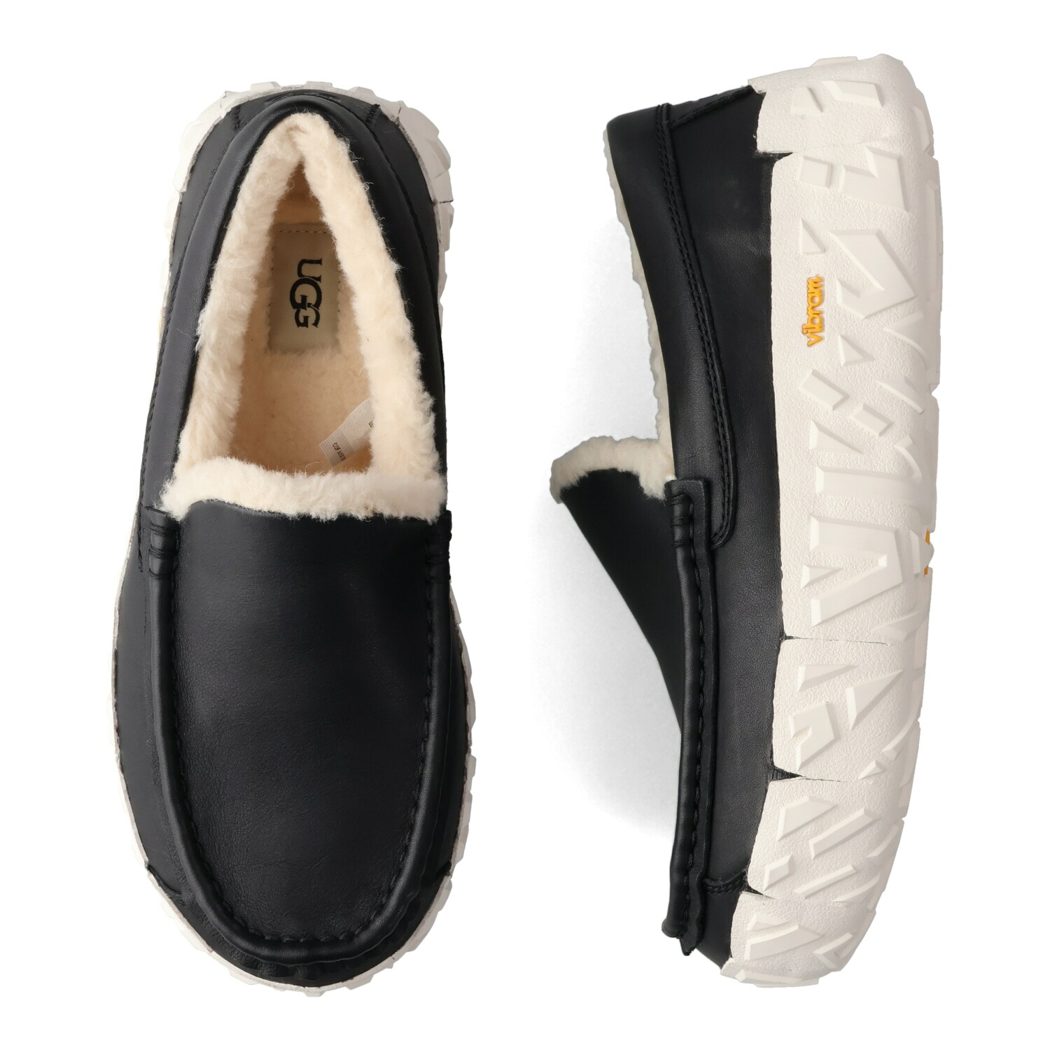 UGG ASCOT WRAP TECH NOIR アグ スリッポン ローファー アスコット ラップ テック ノアール メンズ 厚底 ブラック 黒 1171791