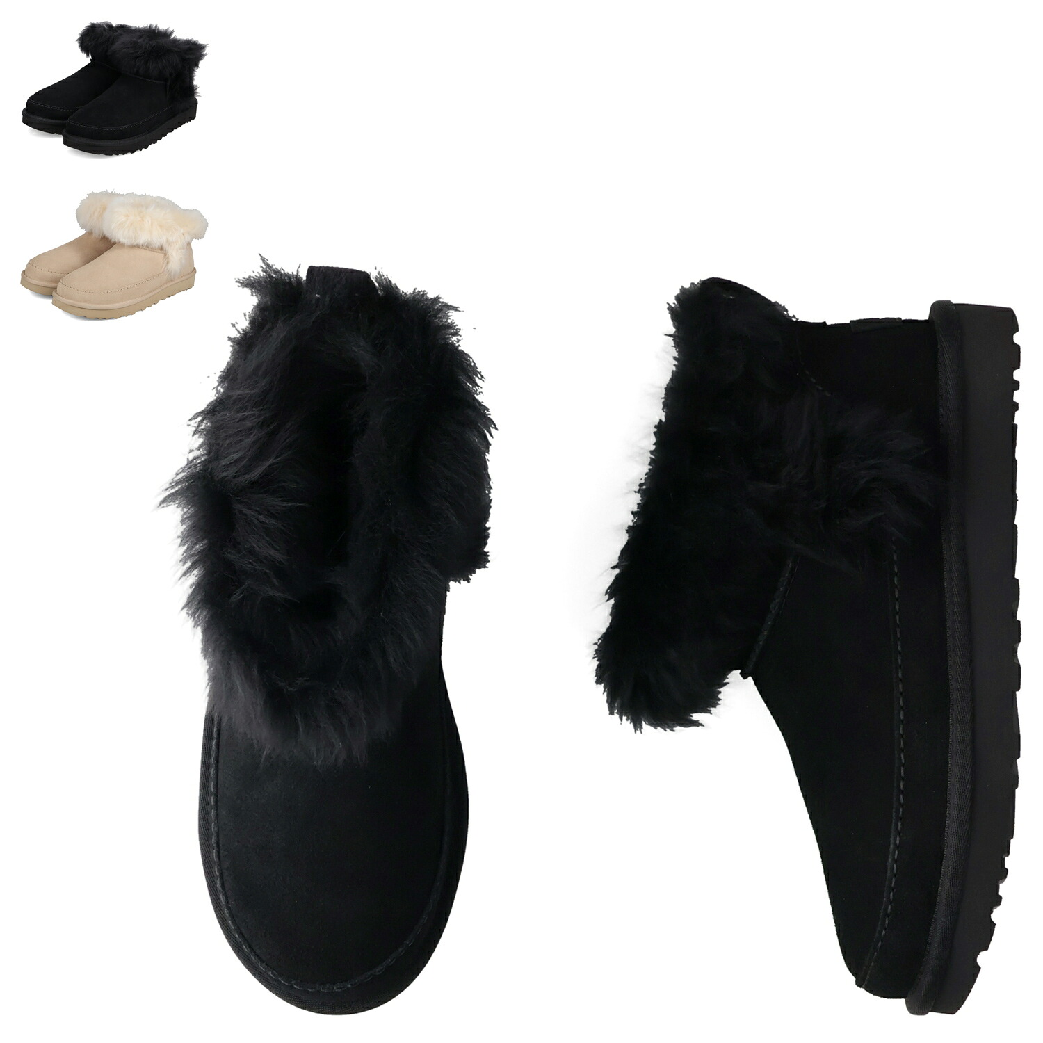 UGG W CLASSIC ULTRA MINI CHALET アグ ブーツ ムートンブーツ レディース ショート シープスキン ブラック ベージュ 黒 1173832 母の日