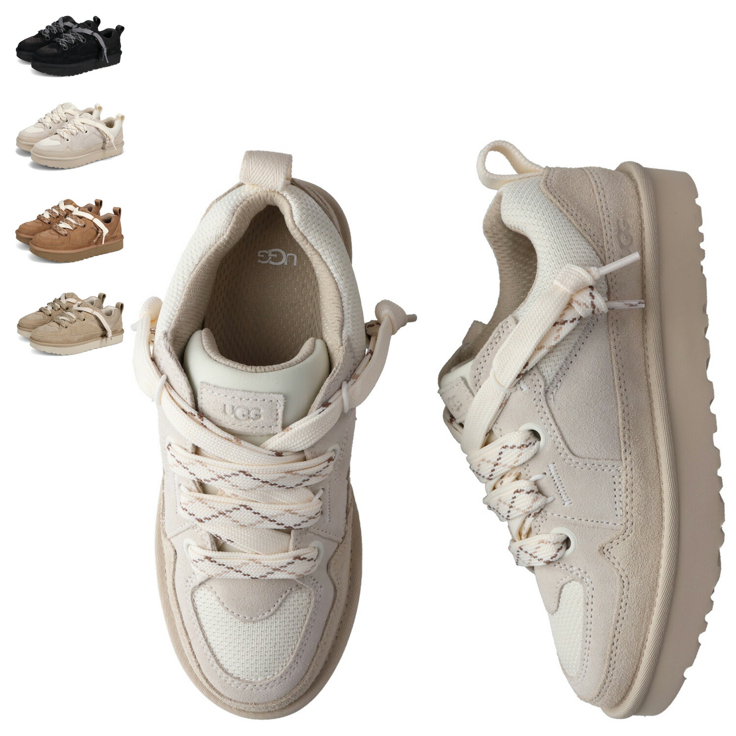 【最大1000円OFFクーポン】 UGG W LO LOWMEL アグ スニーカー ロー ローメル レディース 厚底 ブラック ベージュ チェスナット 黒 1168890｜Findoriy