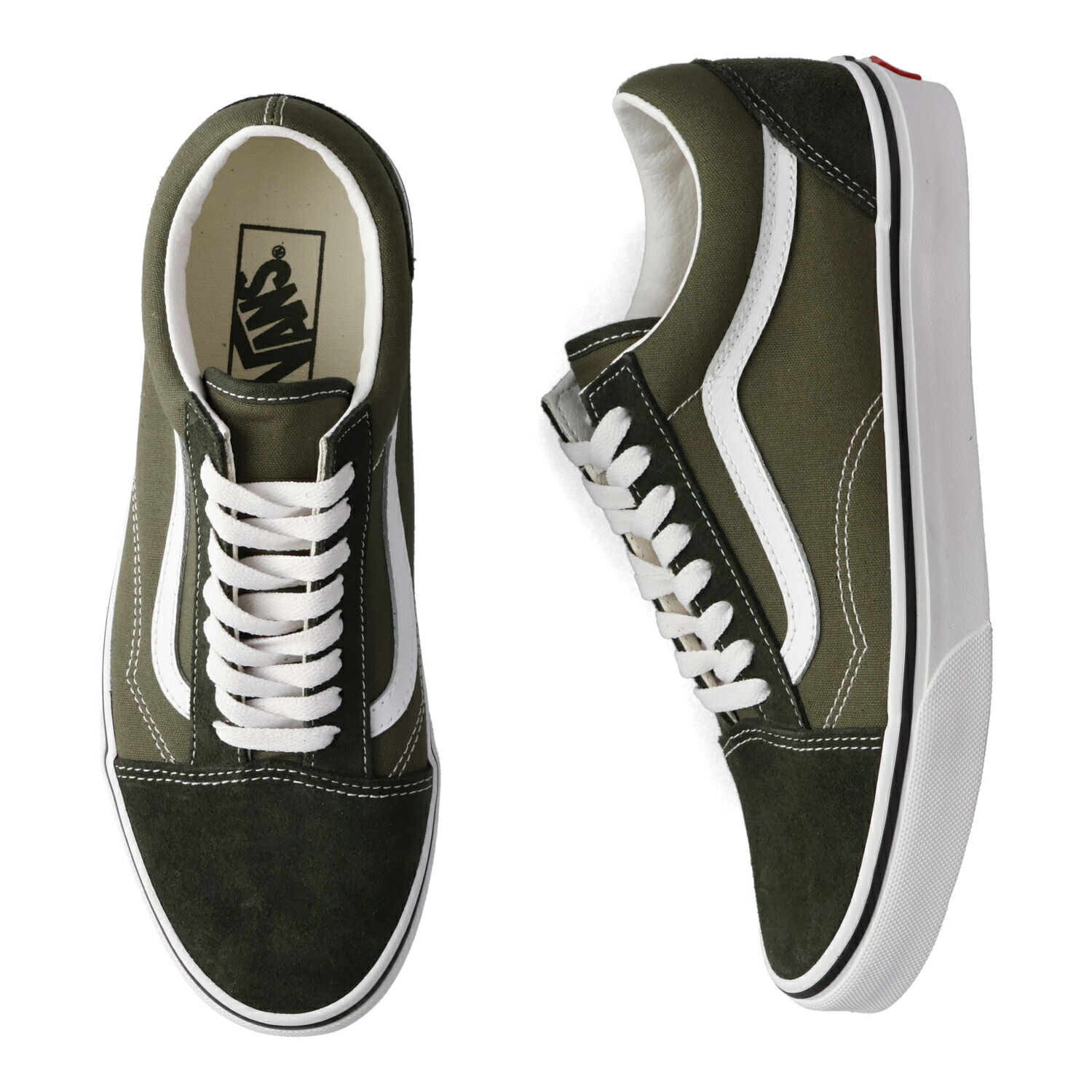 VANS OLD SKOOL ヴァンズ オールドスクール スニーカー メンズ レディース バンズ カーキ グリーン VN000D7ZFRN