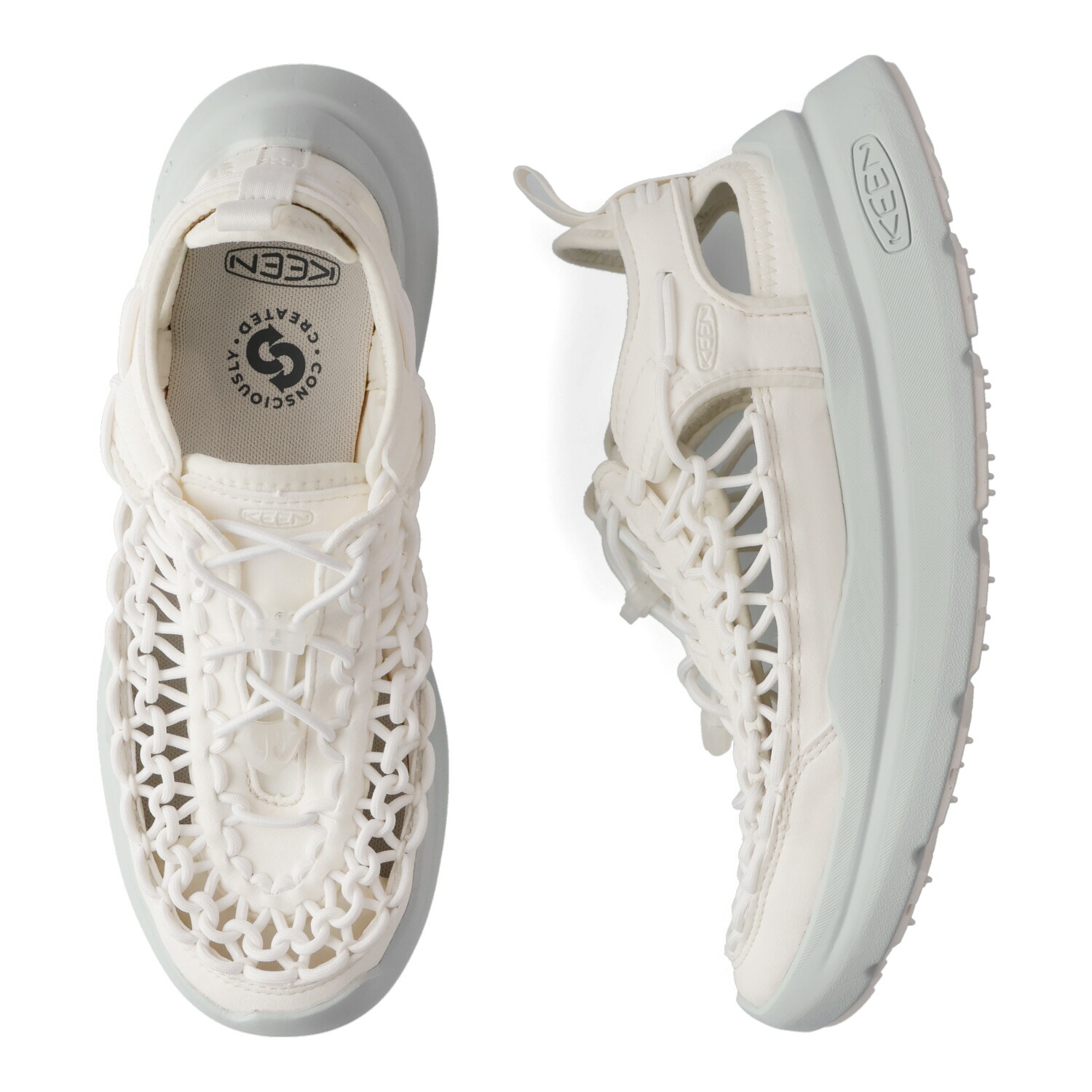 【最大1000円OFFクーポン】 KEEN UNEEK WK キーン ユニーク ダブルケー サンダル レディース 軽量 厚底 ホワイト 白 1032207|Findoriy