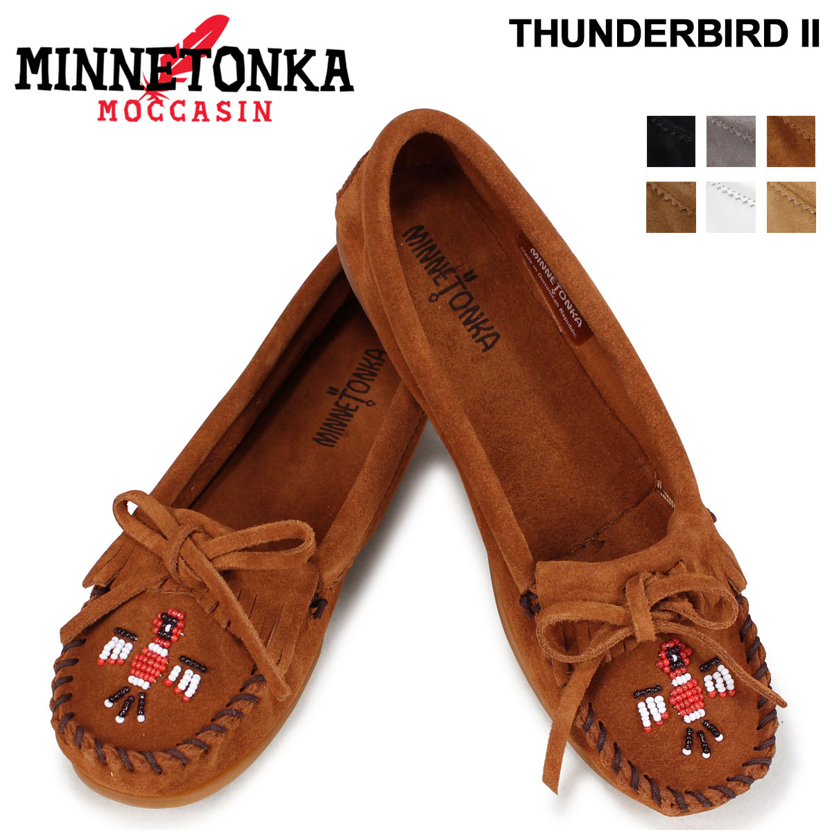 MINNETONKA THUNDERBIRD II ミネトンカ モカシン サンダーバード 2 レディース フラットシューズ画像