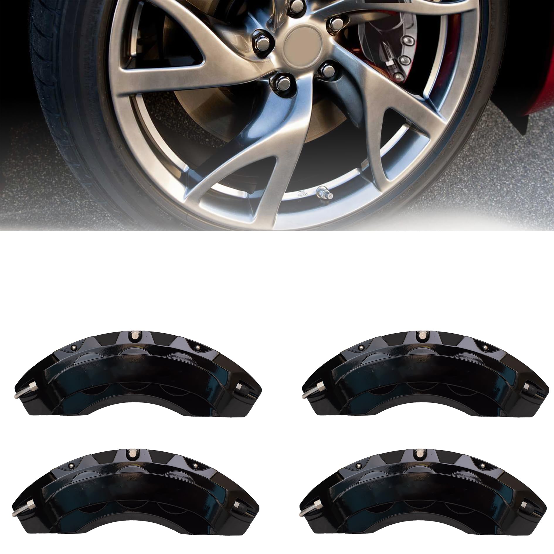 カスタム 車の キャリパーカバー に適合する BMW 4シリーズ M4 F32 F33 F36 F82 F83 ブレーキキャリパーカバー フロント&リア 4点セット オーダーメイド 車種専用設計 4シリーズ パーツ 2013-2020用【前輪後輪キャリパーの写真をお願いします 車両年】