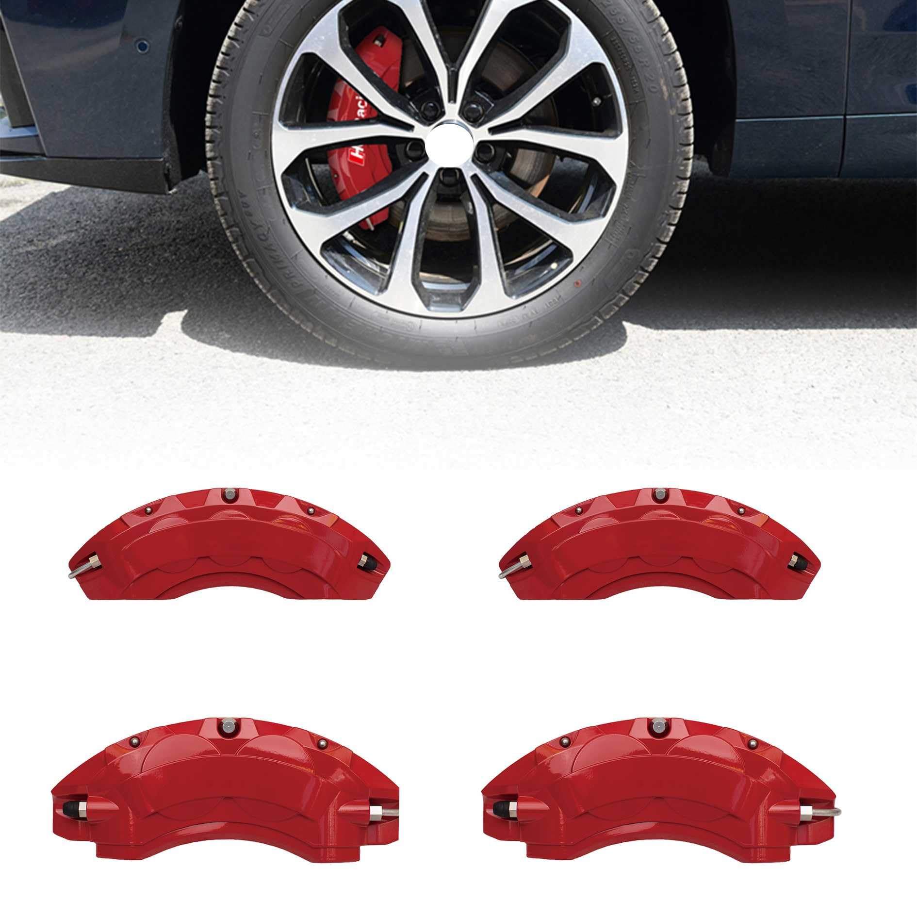 カスタム 車の キャリパーカバー スバルクロストレックGU系 キャリパーカバー 高品質アルミ製 ブレーキキャリパーカバー Crosstrek GU系 車種専用設計 外装 カスタム パーツ フロント&リア 4点セット【前輪後輪キャリパーの写真をお願いし送信】｜ビッグファーム
