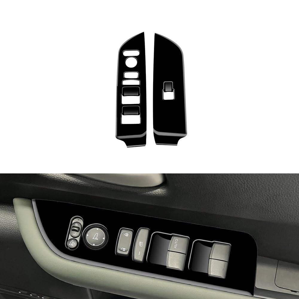 新型 フリード GT エアー クロスター アクセサリー ウィンドウスイッチパネル パワーウィンドウスイッチパネル ドアスイッチパネル インテリアパネル ドレスアップ ABS製 車種専用設計 キズ防止 FREED AIR CROSSTAR 内装 カスタムパーツ「2pブラック」