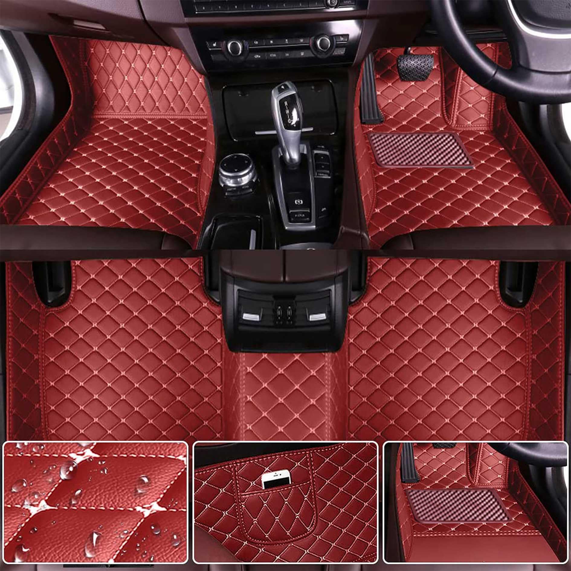 スズキ ジムニー JB23W JB33W AT車 1998年10月~2018年7月 フロアマット カーマット 車種専用設計 PUレザー素材 防水仕様 耐汚れ カー用品 保護パーツ 取り付け簡 右ハンドル用