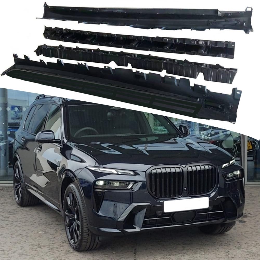 サイドステップ ランニングボード ナーフバー サイドペダル 2個 BMW X7 G07 2019-2026用 アルミニウム ブラック (ブラック)