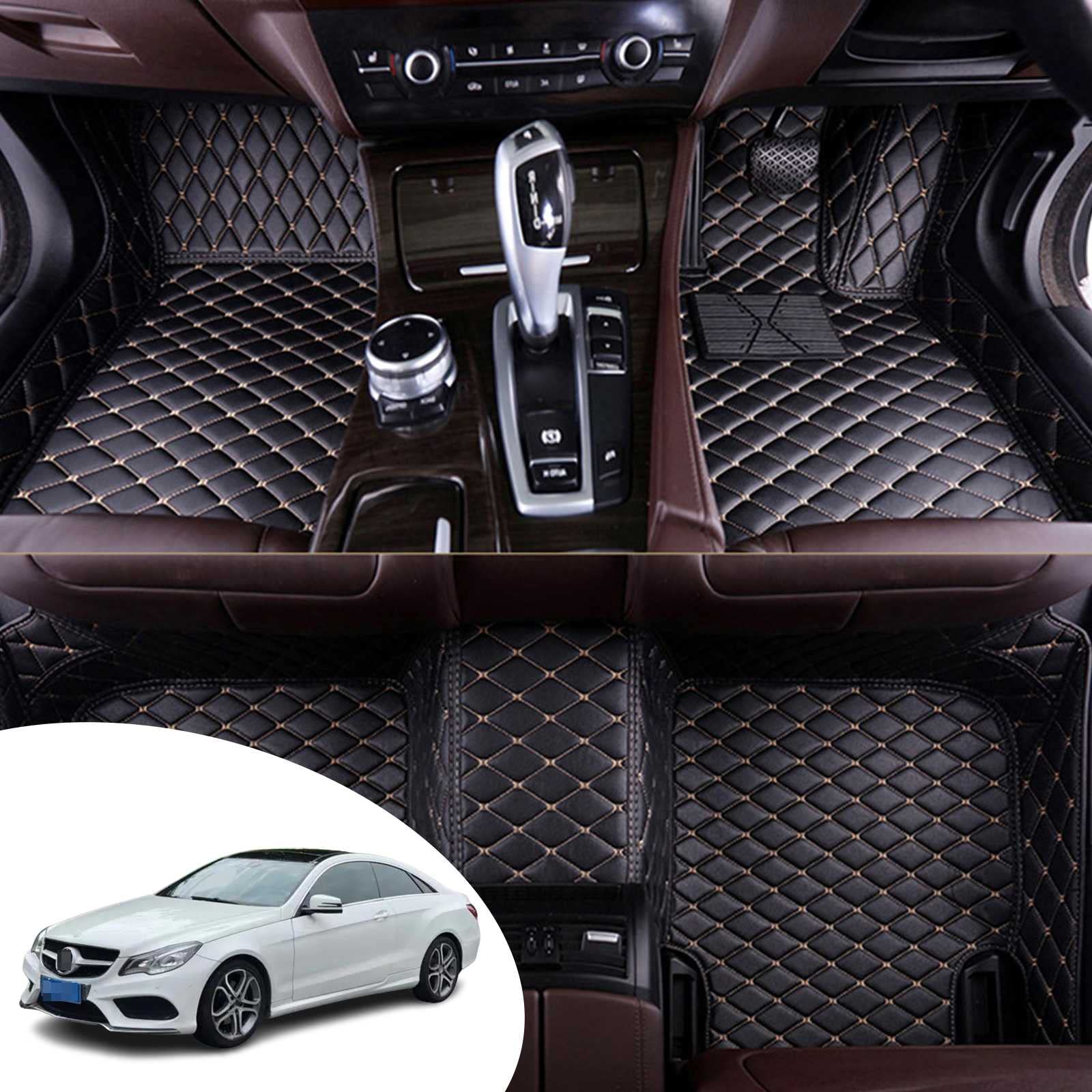 カスタム フロアマット メルセデスベンツEクラス C207 coupe 2009-2016 XPE レザー カーマットカスタム車のフロアマットフロアマット 耐汚れ (右ハンドル)