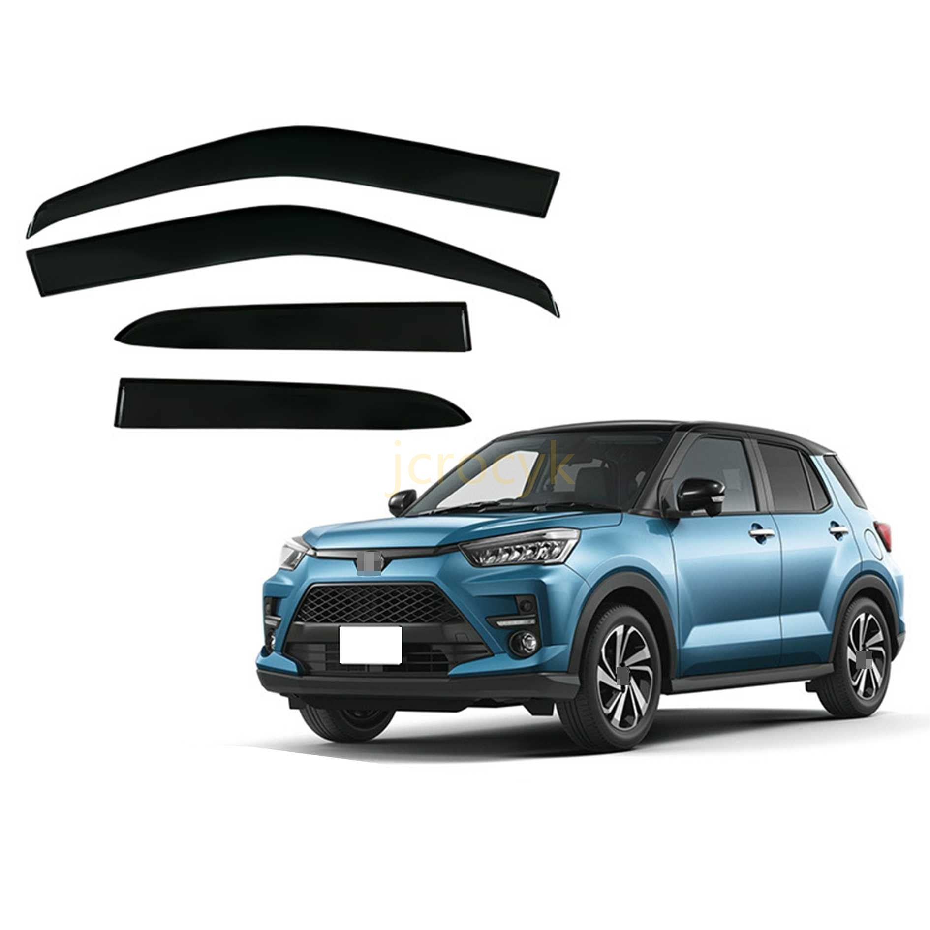 トヨタ ライズ A200A 2019年 サイドバイザー 車種専用ドアバイザー サイドバイザーカーレインシールド トリムカバー 雨除け 換気 ドアバイザー ブラック 社外品 【明るいバーなし 】 7,487円