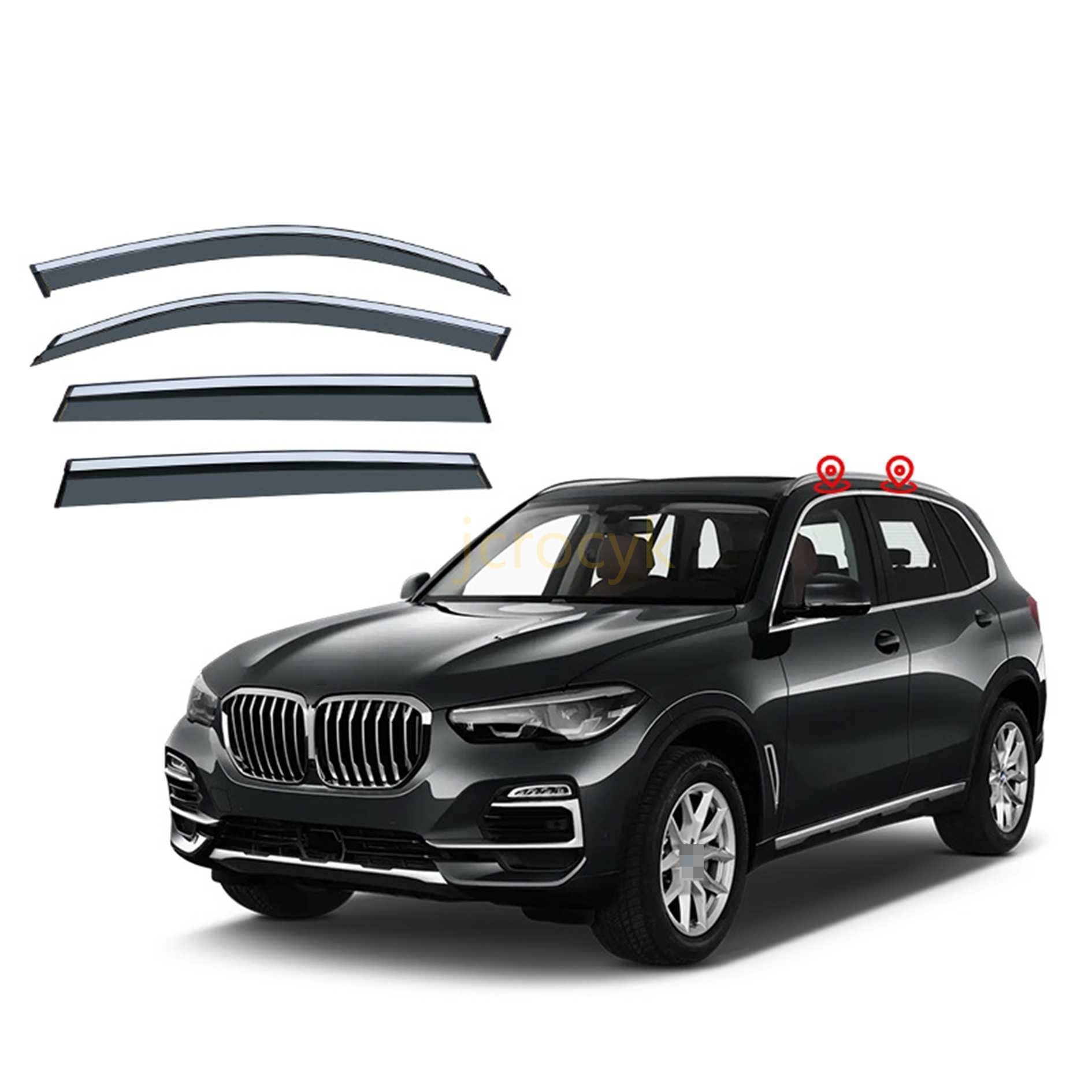 【4枚 】車用サイドバイザー BMW X5 G05 2019 2020 2021 2022 専用 ドアバイザー サイドバイザー 車種専用設計 カーレインシールド トリムカバー 半透明ブラック 社外品