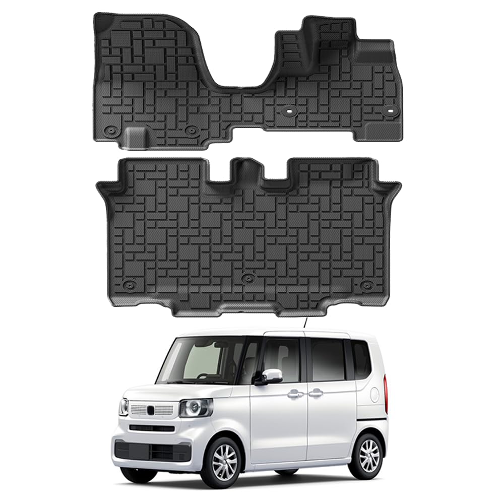 車用 フロアマット 折りたたみ式 ホンダ N-BOX/N-BOXカスタム JF5/6型 3代目 (2023年10月~現行) エヌボックス CUSTOM 車種専用設計 3d立体カーマット フロアマット 防水 傷防止 滑り防止 水洗い 折り目なし 折り畳み式 簡単収納 取付簡単｜ビッグファーム