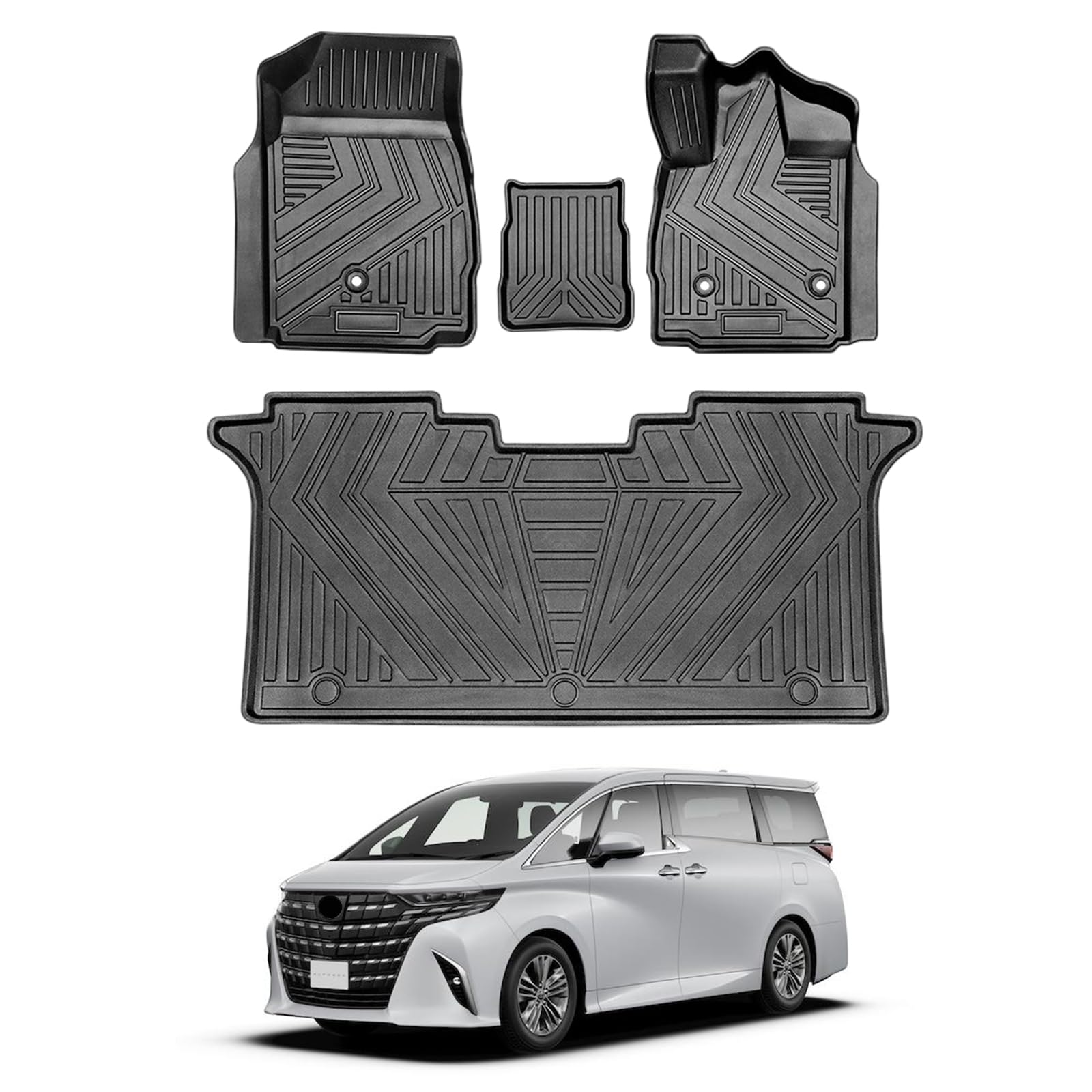 トヨタ アルファードヴェルファイア 30系 ALPHARD ガソリン車ハイブリッド車2015年1月現行 カーマット TPE材質 防水 滑り防止 耐汚れ フロアマット車種専用設計 立体構造 取付簡単 アクセサリー 立体カーマット 車用