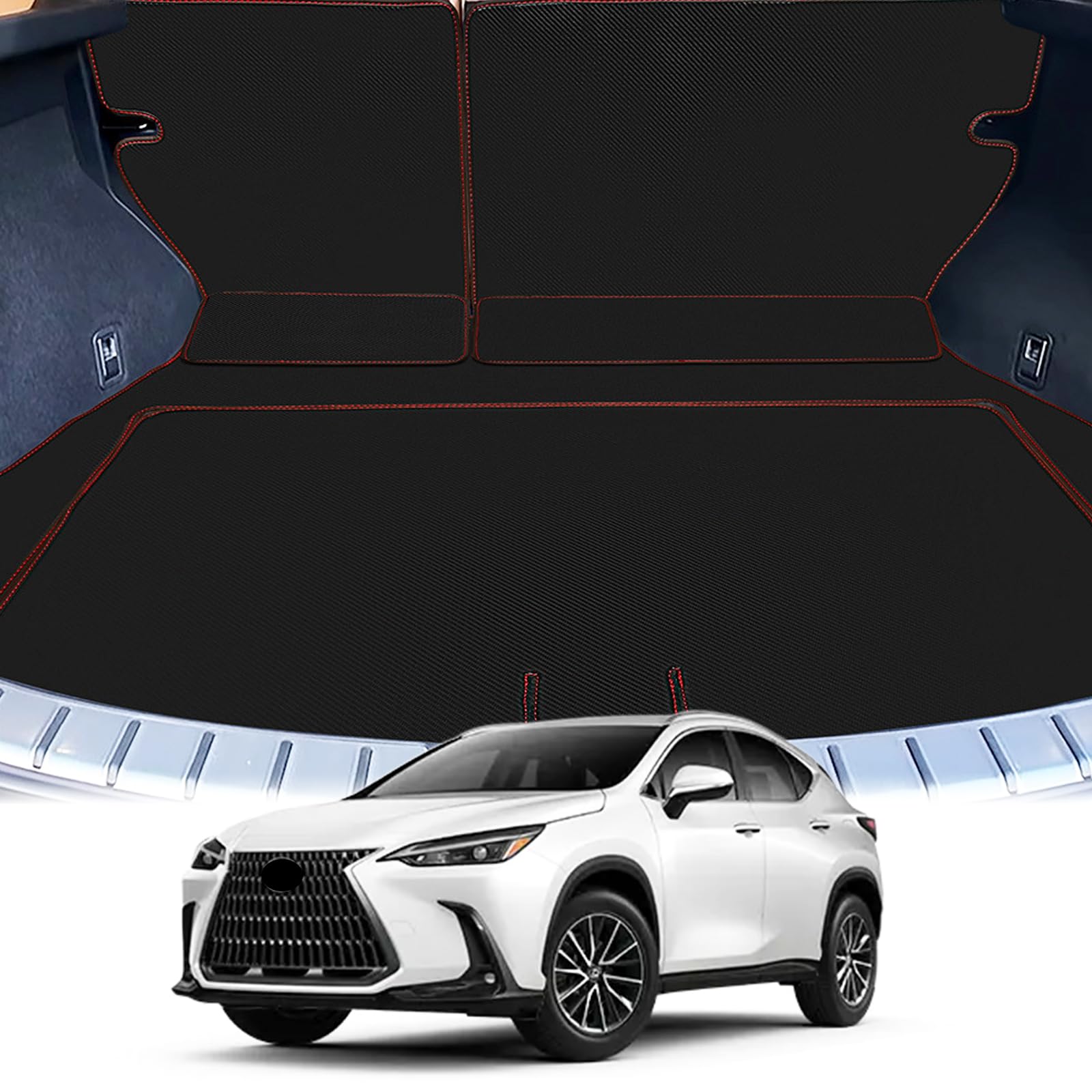 車用ラゲッジマット 折りたたみ式 NX 20系 21年11月～現行NX250 NX350 NX350h NX450h+ 車種専用設計 トランクドア トランク マット ラゲッジカバー 防水 傷防止 滑り防止 水洗い 折り目なし 折り畳み式 簡単収納 内装パーツ 取付簡単
