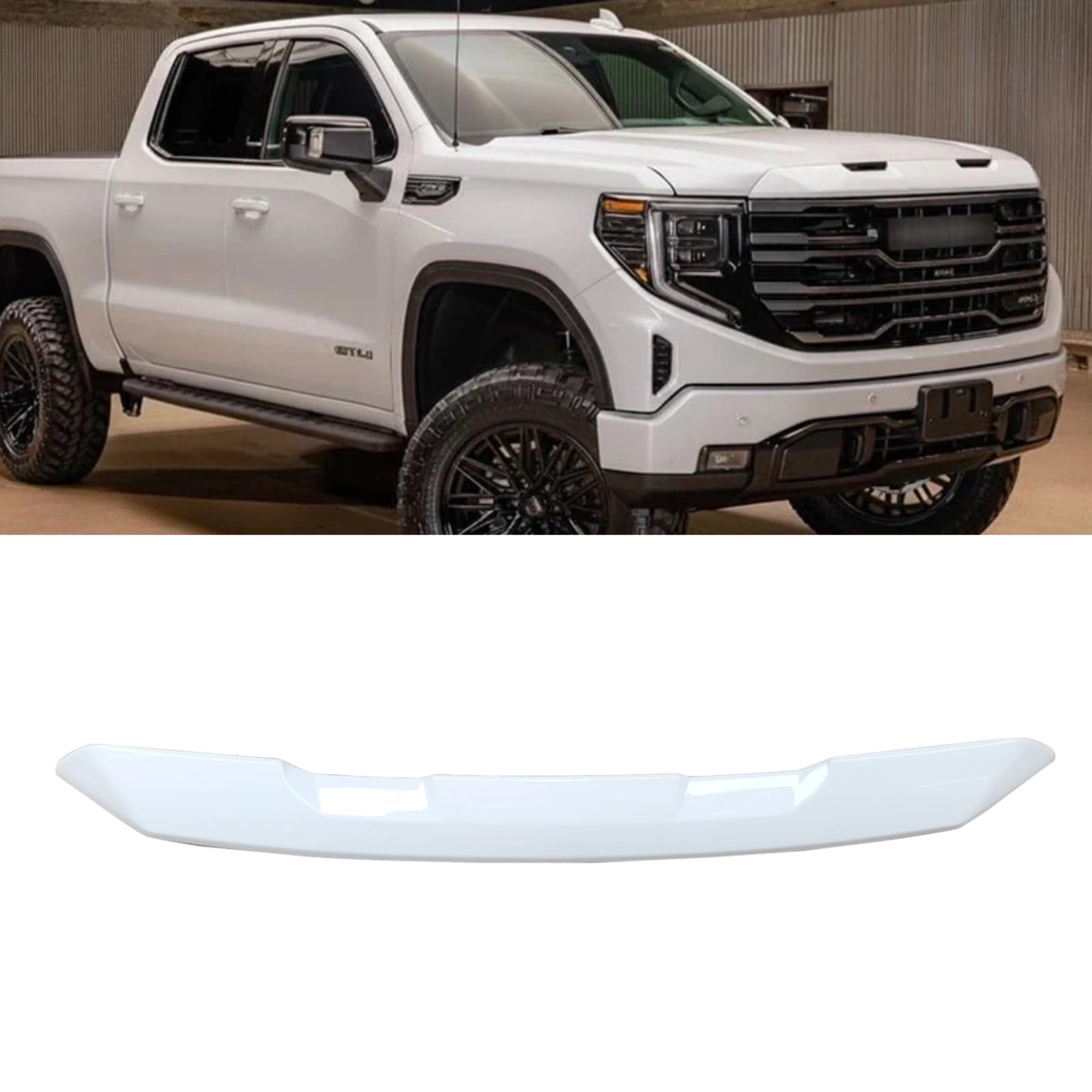 フロントグリルカバー 上部バンパー2022-2024 GMC SIERRA 1500 ABS メッシュ スタイル 白色 塗装済み バンパーガード インテリアパーツ｜ビッグファーム