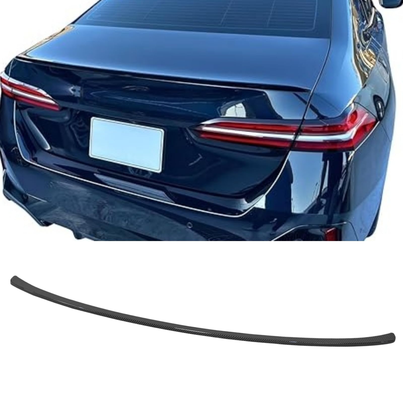 リアスポイラー 2024 2025 2026 BMW 5シリーズ G60 530i 540i 550e xDrive i5 eDrive リアウィングー カーボン調 ABS製 塗装済み エアロパーツ トランクスポイラー｜ビッグファーム