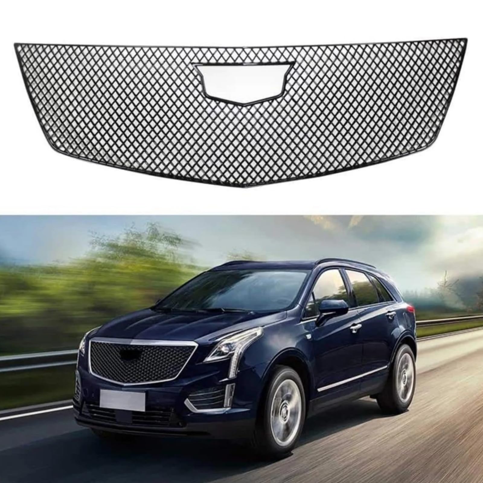 グリル ャデラック Cadillac XT5 2017-2023 フロントフードグリル グロスブラック 塗装済み カバー バンパー カーアクセサリー 外装パーツ|ビッグファーム