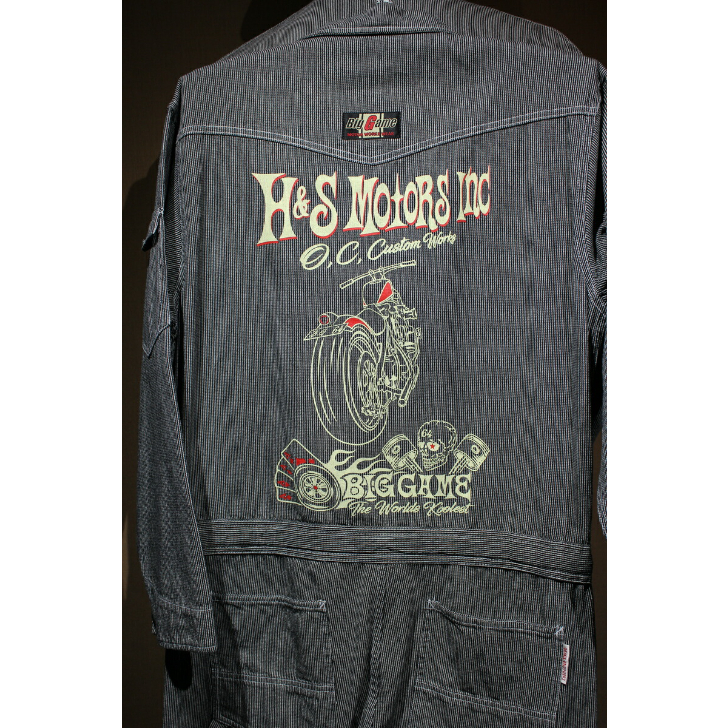 楽天市場】ツナギ つなぎ ヒッコリーストライプ ハーレー バイカー