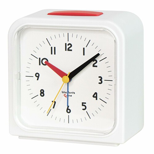 エルコミューン 卓上時計 バウハウス GENE ALARM CLOCK Universal Alarm ホワイト DCL-009