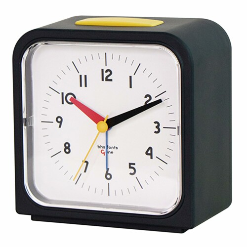 エルコミューン 卓上時計 バウハウス GENE ALARM CLOCK Universal Alarm ブラック DCL-010