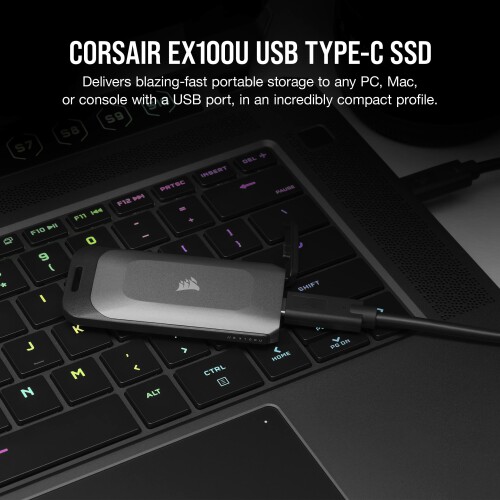 CORSAIR EX100U 4TB Storage ポータブルSSD CSSD-EX100U4TB HD3761