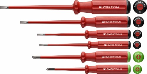 PB SWISS TOOLS ピービースイスツールズ 6本組 スイスグリップクラシックハンドルタイプ 不成立１番ウッド書き割り(さし引き・ポジつけ加える) 先っちょか細いつら構え 5543.SL