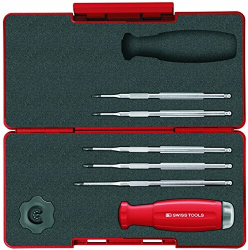 PB SWISS TOOLS ピービースイスツールズ 6点組 スイス連邦手持ち部分 215トルクスドライバーブレード付トルクドライバーセット 容れもの付 トルク備え付ける活動の領域0.4-2.0Nm 8321.SETA1