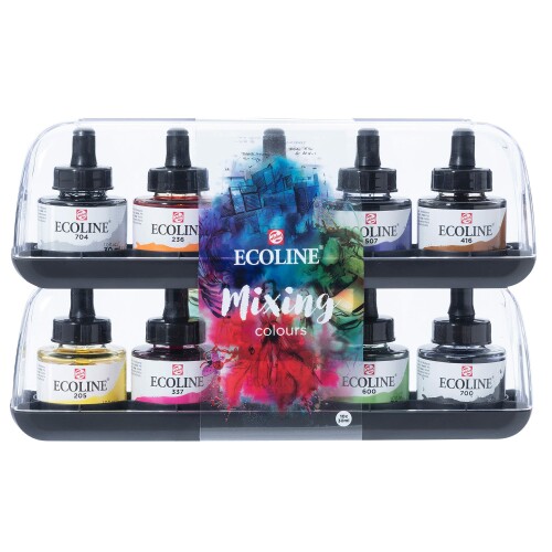 Ecoline ターレンスジャパン(Talens Japan) エコラインカラーインク 10色仕掛ける T1125-9902 30ml