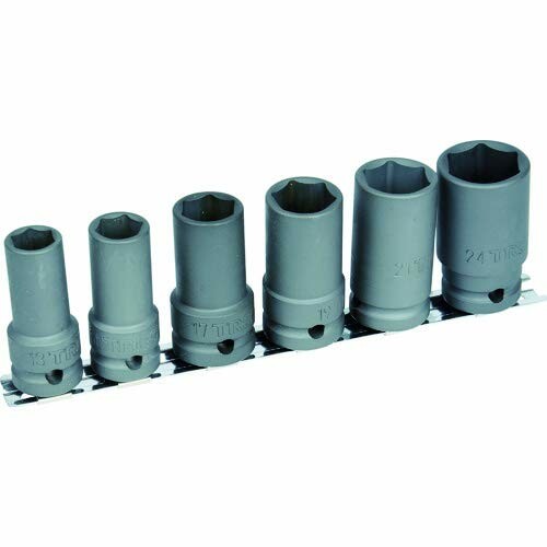 TRUSCO(トラスコ) 差しひびき用ロングソケット6個組書き割り 差込角12.7粍 T46LSET