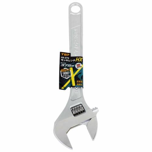 トップ工業 (TOP) モンキーレンチ 口開き0~48mm 鍛造品 23°形強力級タイプ HX-375