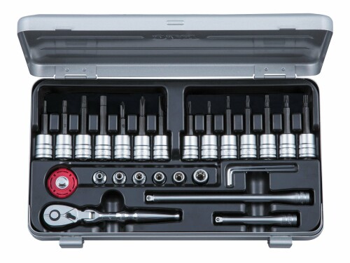京都機械工具(KTC) 6.3sq.T型いじり打ちきりトルクス・E型トルクスへヘキサゴンビットソケットレンチセット TBT226HTH
