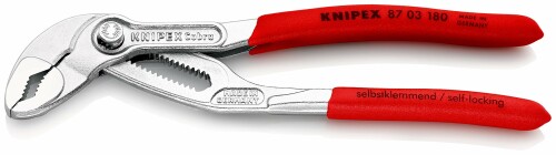 クニペックス KNIPEX 8703-180 コブラ ウォーターポンププライヤー
