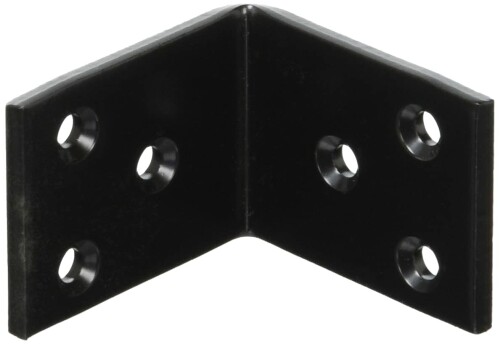 山一金折隅金広幅タイプ黒50枚入横幅40x40x高さ30x厚み3.2mm
