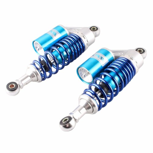 Siuprajsy 1対の汎用オートバイリアダンパーサスペンション7 mmスプリングを電動スライド車ATVに適用 300MM 青｜ビッグゲート