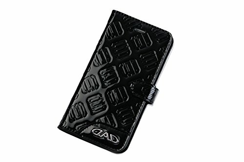 給仕 DAD スマートフォンカバー 手合いモノグラムなめし革 エナメル黒いこと/しろがね色 iPhone6 HA320-01 D.A.D