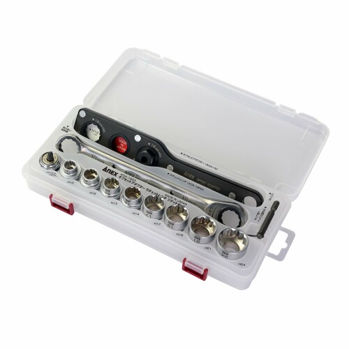 拡張部分(ANEX) オフセットアダプタ19 対辺19粍 ラチェットレンチ 入れもの付 マルチ仕掛ける AOA-19S3