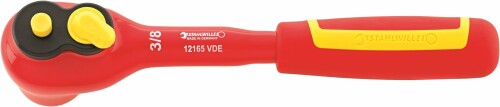 STAHLWILLE スタビレー 差込角3/8SQ 80歯車 1000V縁切りラチェットハンドル 全長205粍 12165VDE