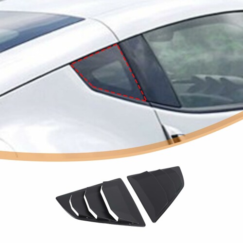 Hcilloend 日産 フェアレディZ Z34 2008~2020に適用 ルーバーカバー リアサイドウィンドウルーバー シャッターサイドベントカバー リアウィンドウシャッター カバー ABS製 取付簡単 貼付タイプ｜ビッグゲート