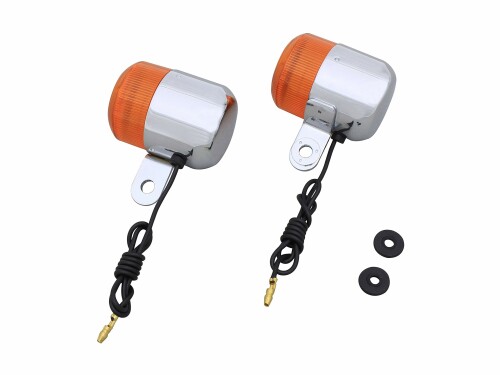 SHIFT UP (シフトアップ) ネオクラシックウインカー メッキボディー/オレンジレンズ 12v/10w 2個入 200072-10