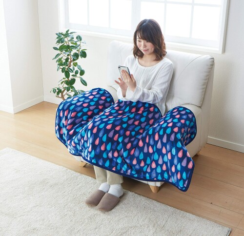 Sugibo(スギ洋弓) 洗える あったか 明かり毛布 日本製 明かりひざ掛け 個人的大きさ 70×140糎 切り忘れ押しとどめるタイマー付き添い人 SB20B12(MB)十二時青色
