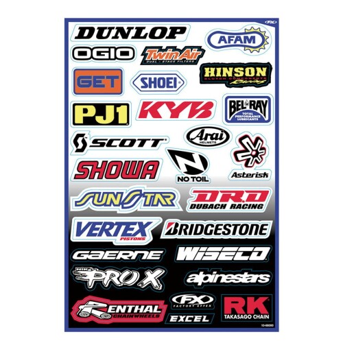 ファクトリーエフェックス(FACTORY EFFEX) スポンサーAステッカーキット FX10-68000